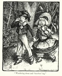 Legenden van Ingoldsby: De Babes in het Bos (litho)