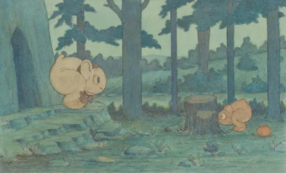 Wiggle Much baby verstopt zich voor mama, ca. 1910
