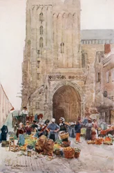 De Zuidelijke Portiek van de Kathedraal, Contances