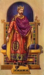 Een Franse koning van de Karolingische of Capetingische dynastieën
