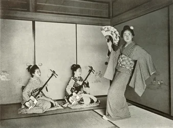 Een Geisha Dansend, 1910