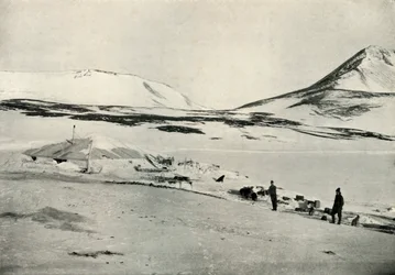 Meares en Demetri bij Discovery Hut, 4 november 1911, 1913