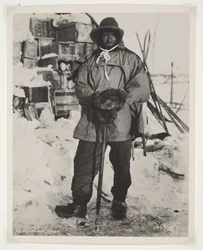 Onderofficier Evans tijdens de Terra Nova-expeditie (1910-13) naar de Zuidpool