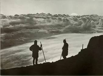 Zonsondergang vanaf de top van Fuji, 1910
