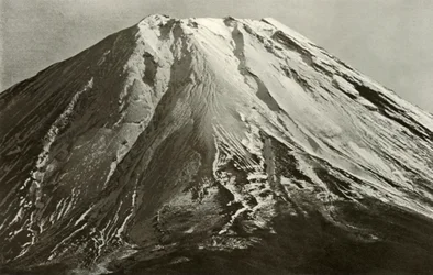 De top van Fuji, 1910