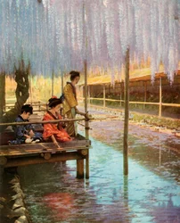 Onder de paarse Wisteria, 1910