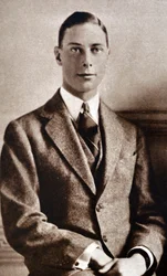 De recent verloofde Prins Albert en Lady Elizabeth Bowes-Lyon