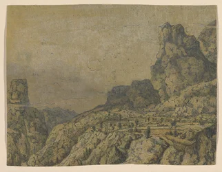 Bergvallei met een plateau