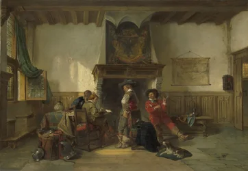Soldaten in een Wachtkamer