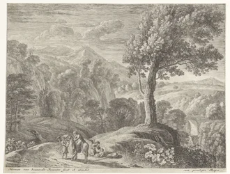 Jozef helpt Maria van de ezel (Vlucht naar Egypte)