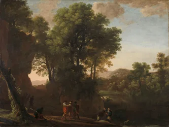 Landschap met de doop van de eunuch