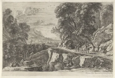 Landschap met twee ruiters