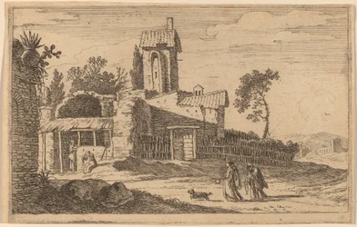 Vervallen gebouw met een toren