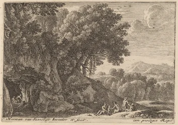 Satyrs rond een Vuur