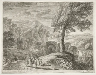 De grote boom en de waterval, c. 1652-1654