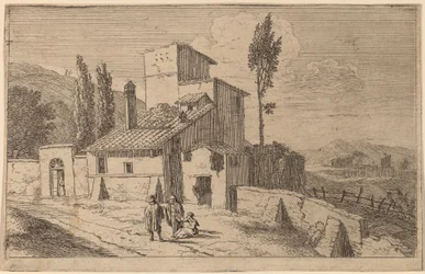 Uitzicht op een klooster