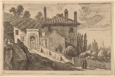 Uitzicht op een Italiaanse Villa