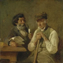 Arbeiders praten over politiek, 1841