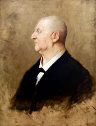Portret van Anton Bruckner (1824-1896) door Hermann von Kaulbach (1846-1909)