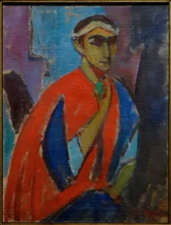 Zelfportret in kostuum (De Romein)