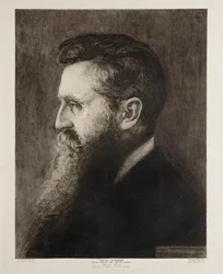 Theodor Herzl, grondlegger van de staat Israël ... (gravure)