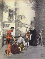 Executie van Charles de Gontaut, Hertog van Biron, wegens verraad, in de Bastille, Parijs, 1602