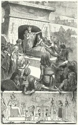 Begrafenis van een oude Egyptische farao