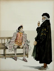 Henri IV (1553-1610) voor zijn leraar La Gaucherie