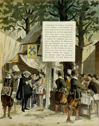 Hendrik IV (1553-1610) op de kermis van Saint Germain, na zijn huwelijk, 16 december