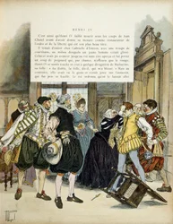 De aanslag van Jean Châtel (1575-1594) op 27 december 1594, die tijdens een koninklijke audiëntie het hôtel van Gabrielle d