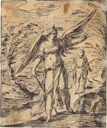 Tobias en de engel (verso)