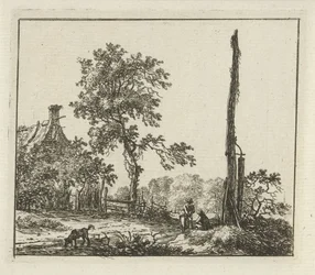 Landschap met de hoge paal