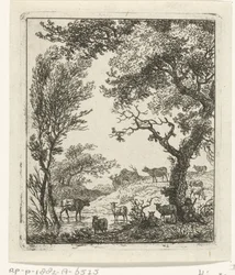 Landschap met kudde vee