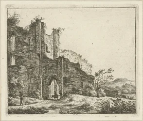Landschap met ruïne