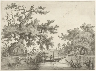 Landschap met twee vissers