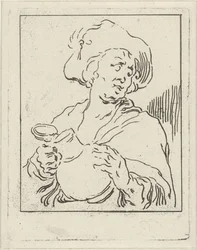 Man met kruik