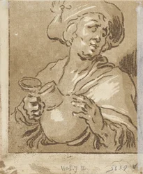 Man met kruik De drinker