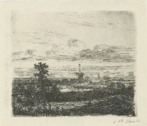 Landschap met een molen