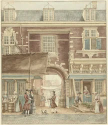 De Kleine Vispoort op de Vijgendam met een doorkijk naar de Vismarkt