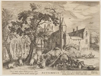 Maersen - Herfst, uit De seizoenen, Gezicht op kastelen in de omgeving van Amsterdam