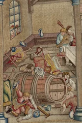 Tapijt geïnspireerd door het werk van Jheronimus Bosch, ca.1560