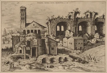 De tempel van Augustus en Faustina, de tempel van Divus Romulus en de basiliek van Constantijn