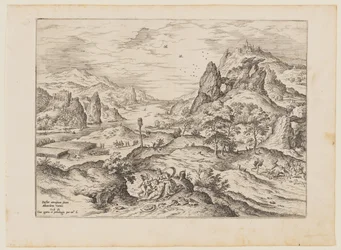 Venus en Adonis, uit Landschappen met Bijbelse en Mythologische Taferelen