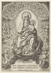 Maria met het Christuskind op de maansikkel