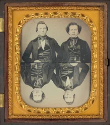 Portret van twee mannen,c. 1850 (foto)