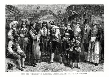 Typen en kostuums in Noorwegen, 1879