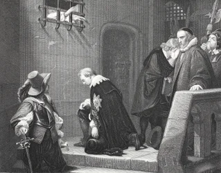 Lord Strafford op weg naar executie, gegraveerd door A.H. Payne