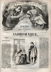 Andromaque tragedie in vijf bedrijven - gravure in 