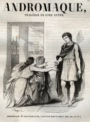 Andromaque tragedie in vijf bedrijven - gravure in 