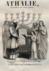 Athalie tragedie door Jean Racine in vijf bedrijven - gravure in 